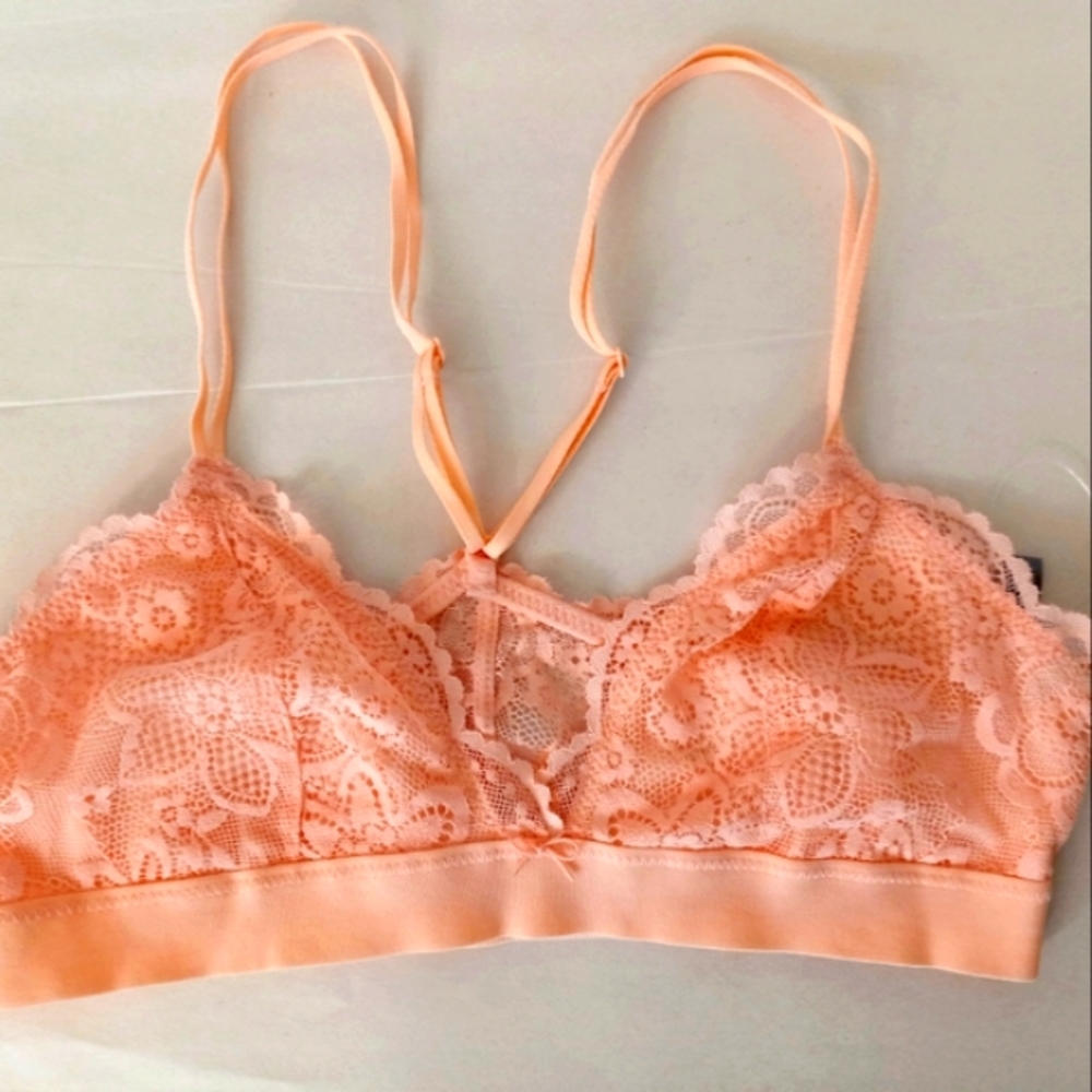 Aerie coral lacey bra Small